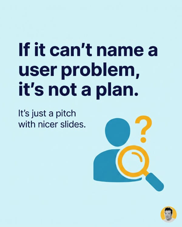 slide with advice to have a plan