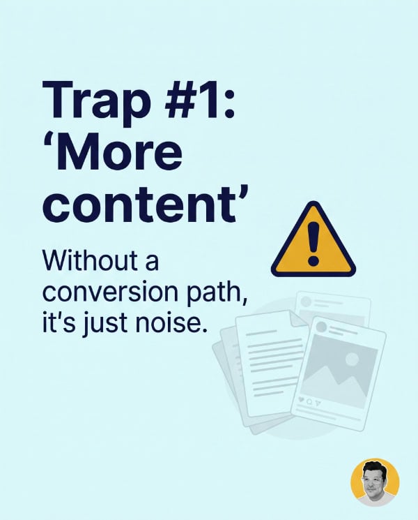 trap 1 is the advice you need more content