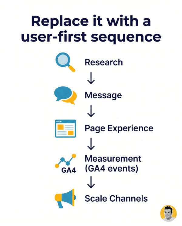 prioritize a user-first sequence