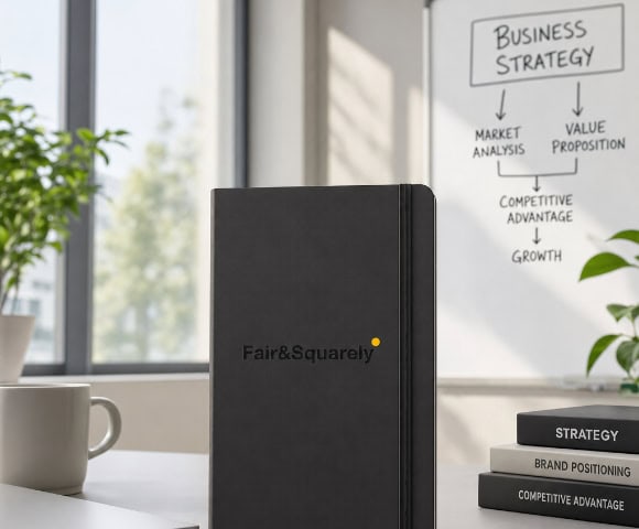books depicting strategy, brand positioning, and competitive intelligence