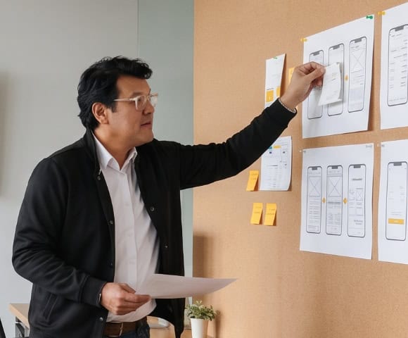 Fractional CMO leading a strategy session